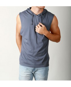 Sleeveless T-Shirt With Hood