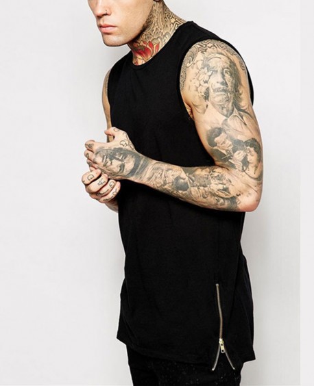 Extra Long Sleeveless T-Shirt